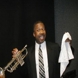 Ramon Kenan performing as "Satchmo"